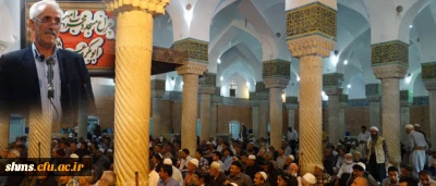 حضور رئیس دانشگاه فرهنگیان کردستان 
در آیین نماز جمعه،  در شهر سنندج