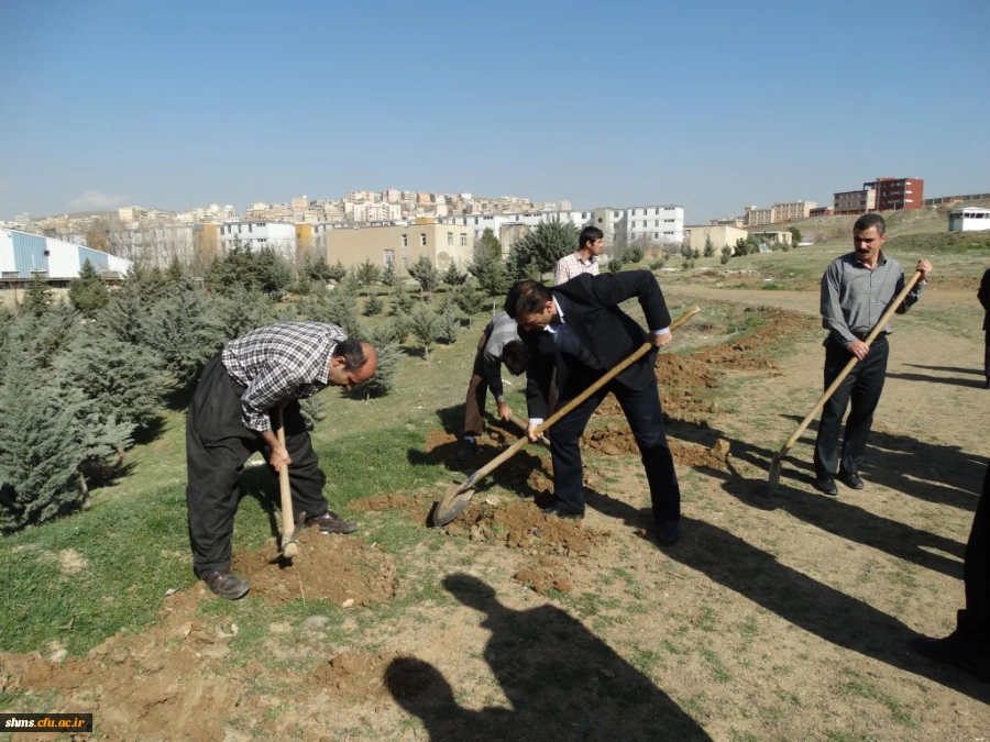با حضور دکتر مسعود الماسی و همکاران پردیس شهید مدرس کردستان 

آیین درختکاری در محوطه زمین خاکی  دانشگاه برگزار شد. 10