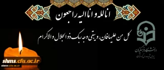 پیام تسلیت به جناب آقای حسین رحیمی

کل من علیها فان، و یبقی وجه ربک ذو الجلال و الاکرام