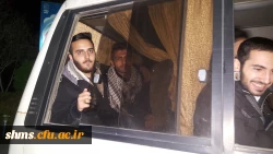 مراسم برگزاری بدرقه دانشجویان پردیس شهید مدرس سنندج  برای شرکت در اربعین حسینی