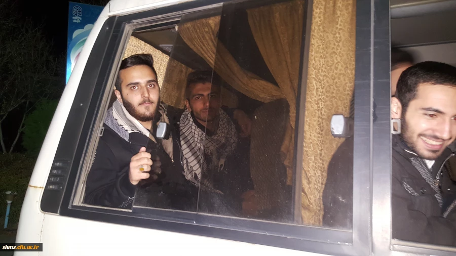 مراسم برگزاری بدرقه دانشجویان پردیس شهید مدرس سنندج  برای شرکت در اربعین حسینی