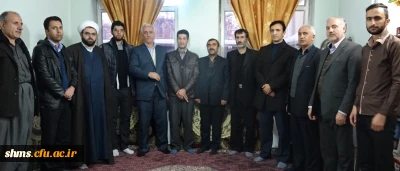 دیدار دکتر مسعود الماسی با خانواده معلم شهید محمد علی حق وردی