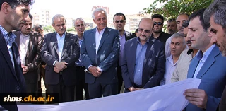 مراسم کلنگ زنی مجتمع مسکونی دانشگاه فرهنگیان کردستان با حضور استاندار