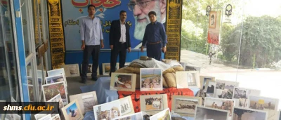 فضاسازی وبرپای نمایشگاه بمناسبت هفته دفاع مقدس در پردیس شهید مدرس به روایت تصویر