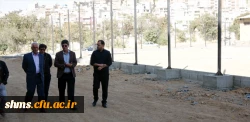 بازدید دکتر معروفی از روند پیشرفت پروژه زمین چمن مصنوعی دانشگاه فرهنگیان کردستان 2