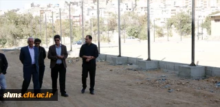 بازدید دکتر معروفی از روند پیشرفت پروژه زمین چمن مصنوعی دانشگاه فرهنگیان کردستان