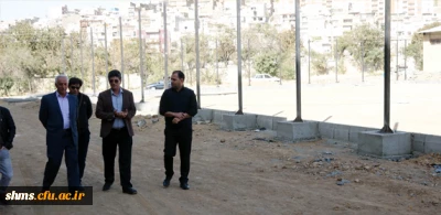 بازدید دکتر معروفی از روند پیشرفت پروژه زمین چمن مصنوعی دانشگاه فرهنگیان کردستان