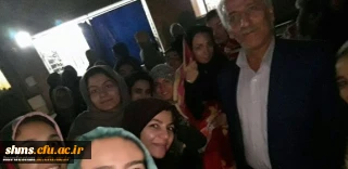 حضور دکتر معروفی در بین دانشجویان پس از وقوع زلزله دیشب