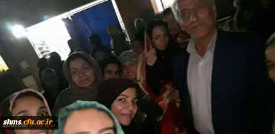 حضور دکتر معروفی در بین دانشجویان پس از وقوع زلزله دیشب