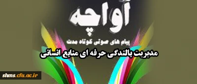 آواچه(پیام های صوتی کوتاه مدت مدیریت بالندگی حرفه ای منابع انسانی)