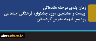 اطلاعیه فرهنگی

زمان بندی مرحله مقدماتی بیست و هشتمین دوره جشنواره فرهنگی اجتماعی پردیس شهید مدرس کردستان