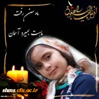 پیام تسلیت:

سرکارخانم خسروی کارشناس محترم دانشجویی نسیبه تهران 2