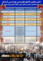 تبریک و تهنیت؛

به مقام آوران بزرگترین رخداد فرهنگی و دانشجویی دانشگاه فرهنگیان 3