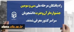 راه یافتگان مرحله ملی سی و سومین جشنواره قرآن وعترت دانشجویان سراسر کشور معرفی شدند 2
