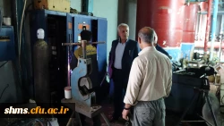 بازدید دکتر معروفی از مراحل نصب تأسیسات سیستم گرمایشی موتورخانه مرکزی پردیس شهید مدرس 2