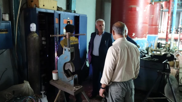 بازدید دکتر معروفی از مراحل نصب تأسیسات سیستم گرمایشی موتورخانه مرکزی پردیس شهید مدرس 2