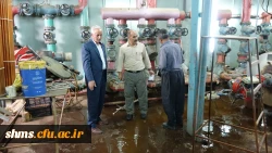 بازدید دکتر معروفی از مراحل نصب تأسیسات سیستم گرمایشی موتورخانه مرکزی پردیس شهید مدرس 3