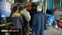 بازدید دکتر معروفی از مراحل نصب تأسیسات سیستم گرمایشی موتورخانه مرکزی پردیس شهید مدرس 4