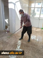 ضد عفونی مستمر فضاهای مختلف دانشگاه فرهنگیان کردستان ادامه دارد 3