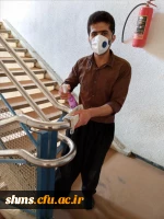 ضد عفونی مستمر فضاهای مختلف دانشگاه فرهنگیان کردستان ادامه دارد 6