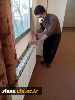 ضد عفونی مستمر فضاهای مختلف دانشگاه فرهنگیان کردستان ادامه دارد 7