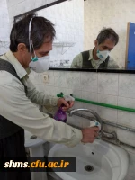 ضد عفونی مستمر فضاهای مختلف دانشگاه فرهنگیان کردستان ادامه دارد 8
