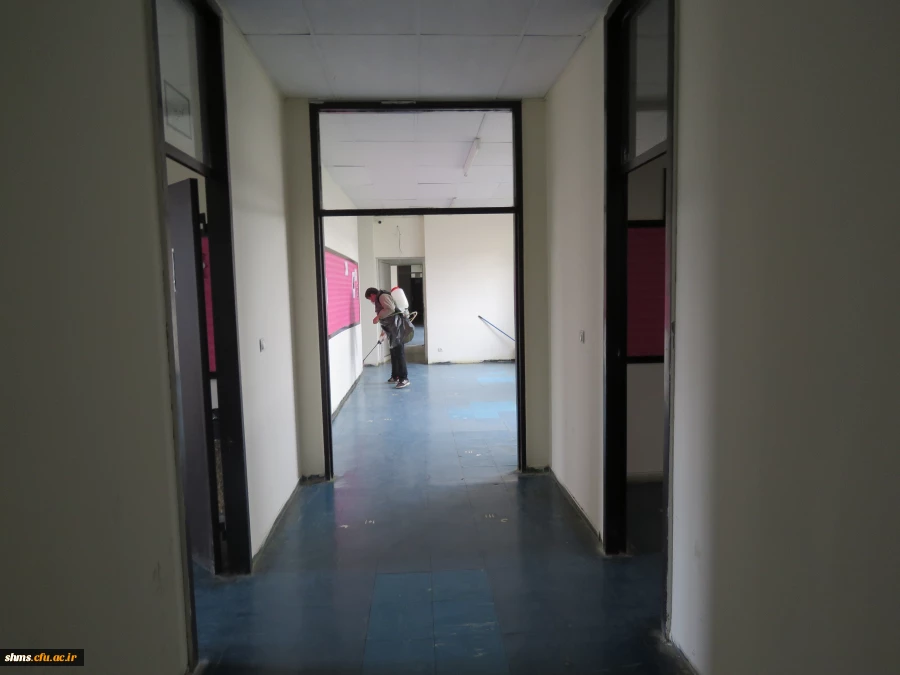 ضد عفونی مستمر فضاهای مختلف پردیس بنت الهدی صدر ادامه دارد 3