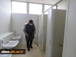 ضد عفونی مستمر فضاهای مختلف پردیس بنت الهدی صدر ادامه دارد 4