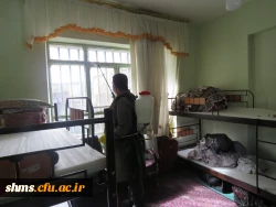 ضد عفونی مستمر فضاهای مختلف پردیس بنت الهدی صدر ادامه دارد 9