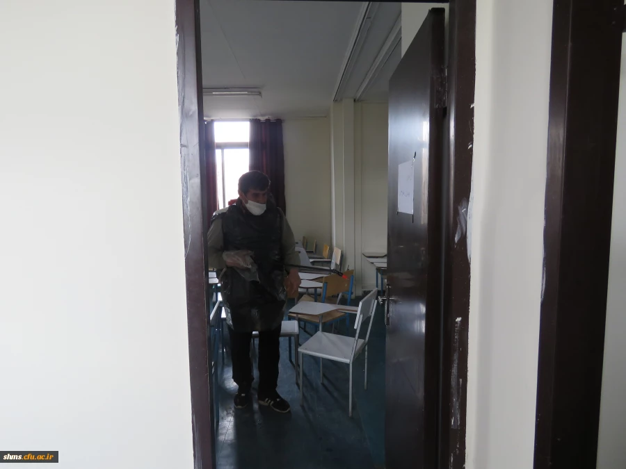 ضد عفونی مستمر فضاهای مختلف پردیس بنت الهدی صدر ادامه دارد 13