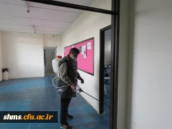 ضد عفونی مستمر فضاهای مختلف پردیس بنت الهدی صدر ادامه دارد 14