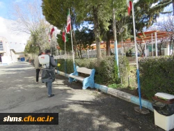 ضد عفونی مستمر فضاهای مختلف دانشگاه فرهنگیان کردستان ادامه دارد 15